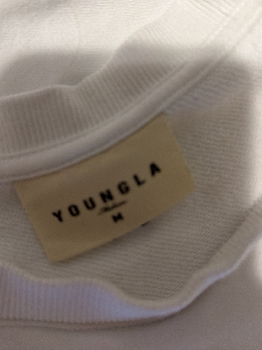 YoungLA White Short Sleeve Crewneck Tee with Small Logo - Picture 3 of 3